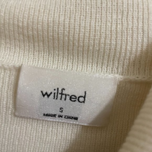 Wilfred Cream White Cropped Turtleneck Sweater - Picture 3 of 5